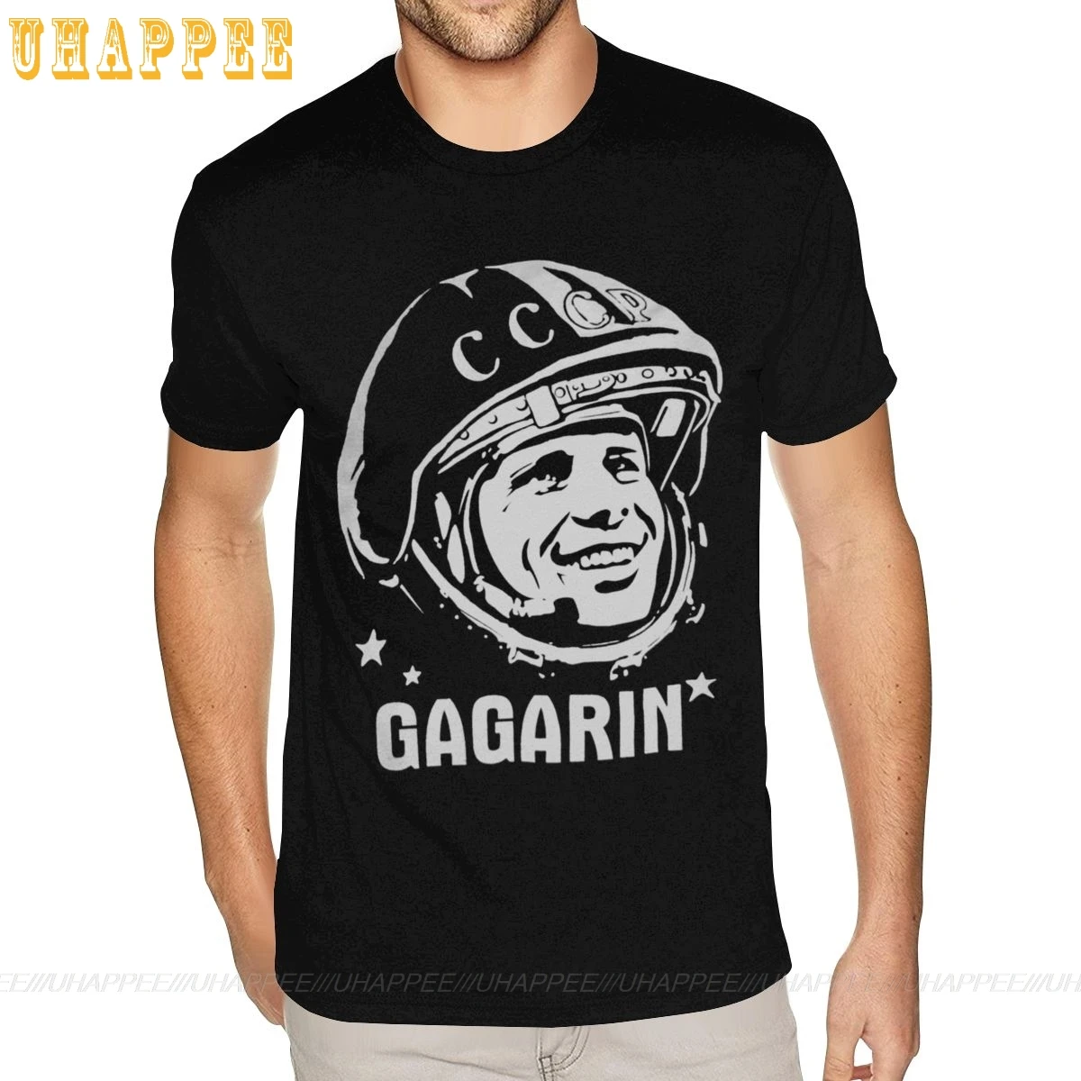 CCCP Yuri Gagarin Fashionable T Shirts 4XL Male's Great Photo | Мужская одежда