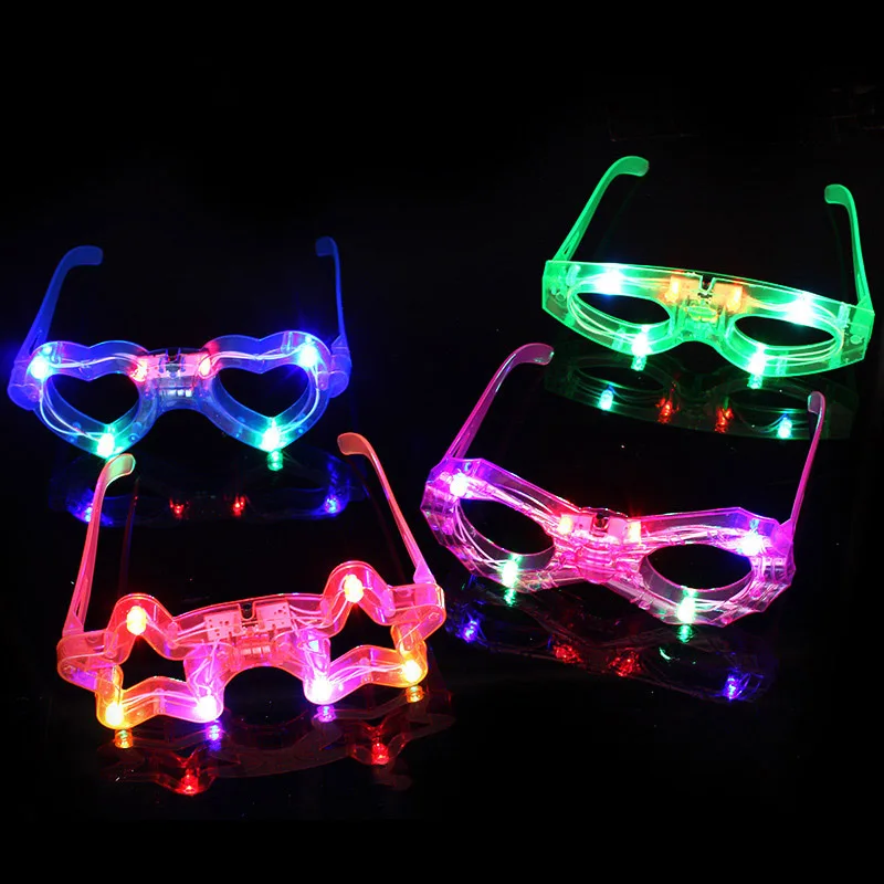 Забавные игрушки вечерние светящиеся очки нарядное платье привлекательные вечерние очки Косплей Костюм солнцезащитные очки игрушка случайный цвет - Цвет: Цвет: желтый