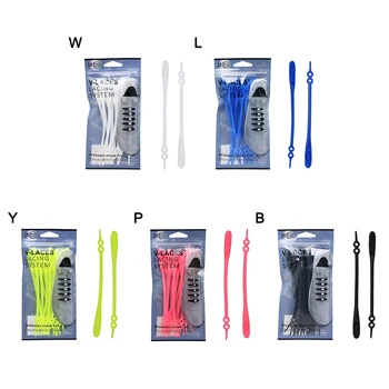 

1 Pcs Shoelaces Plastic Double Hole Elastic No Tie Shoestring Outdoor Shoes Accessories For Adult Children