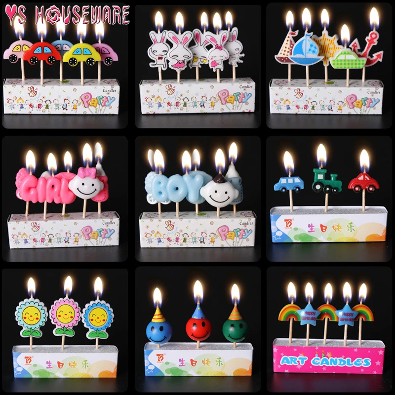 

Cake Topper Candles Cartoon Craft Cute Animal Birthday Candle Party Supplies Kid Gift Environmental Protection Baby Children