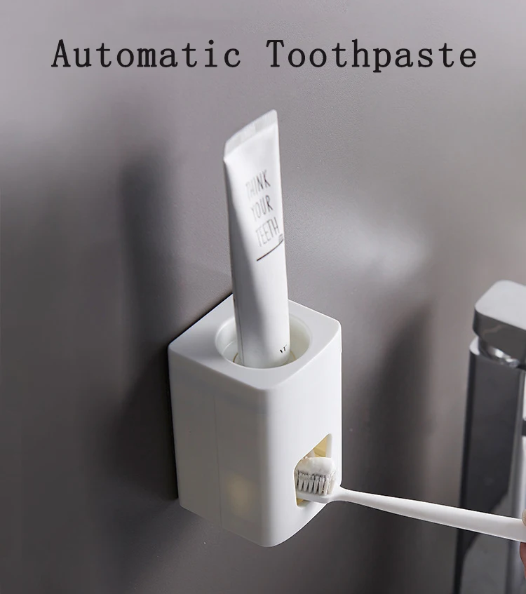 Автоматический Дозатор зубной пасты соковыжималка подставка для настенного монтажа Зубная паста держатель аксессуары для ванной комнаты Стеллаж для хранения