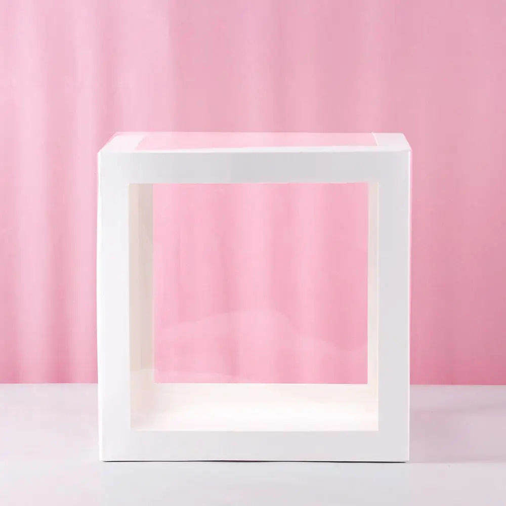 

Letter Transparent Boxes Cube Transparent Boxes Balloon Packing Box 1pcs Special Party Creative LOVE BABY Christmas Decoration