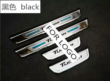 

ACCESSORIES FIT FOR 2015 2016 2017 HYUNDAI TUCSON DOOR SCUFF SILL PANEL STEP PLATE COVER