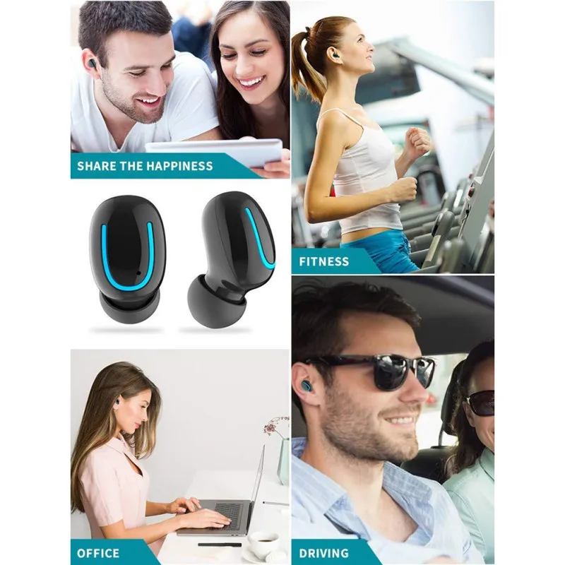 Для Bluetooth V5.0+ EDR портативные наушники с зарядным устройством стерео беспроводные стерео звуковые наушники