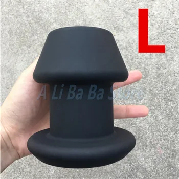 Hollow Anal Expander Huge Dildo Man Anus Plugs Prostate Massage Vagina Dilator Sex Toys Super Large Silicone Butt Plug Enema Toy 5