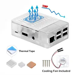 Корпус крышки корпуса + радиатор + вентилятор охлаждения комплект для Raspberry Pi 3B +/3/2B рассеивания тепла собрать для операционной