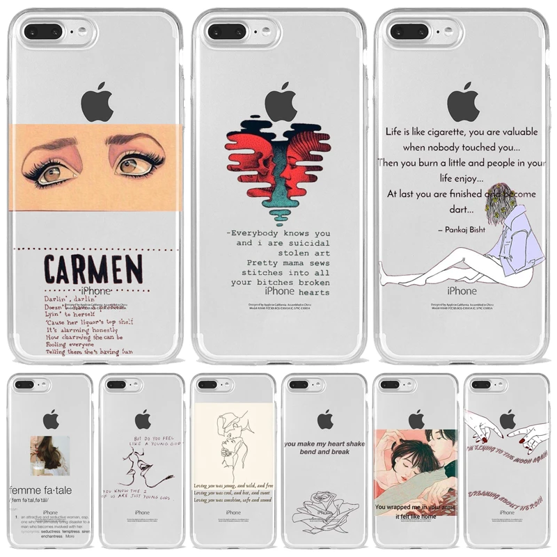 Pink Aesthetics Songs Lyrics Aesthetic Art Soft Silicone Phone Case Cover For Iphone 8 7 6 6splus 11 12 Mini Pro X Xs Max Se Xr Mobile Phone Cases Covers Aliexpress