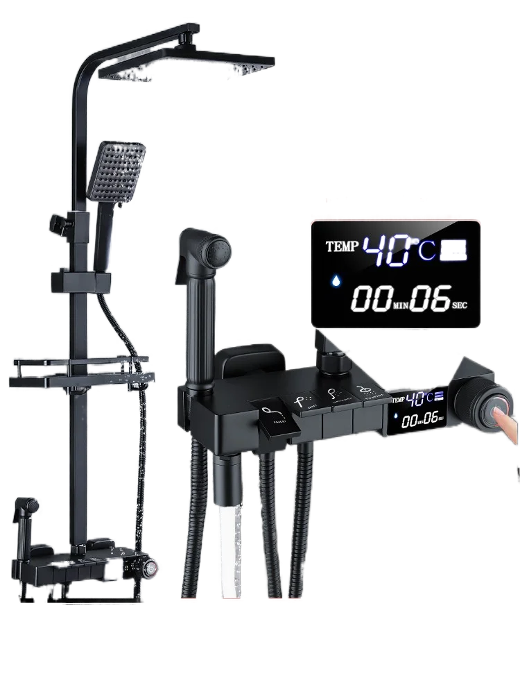 Piano black key set significant number showerhead entire copper