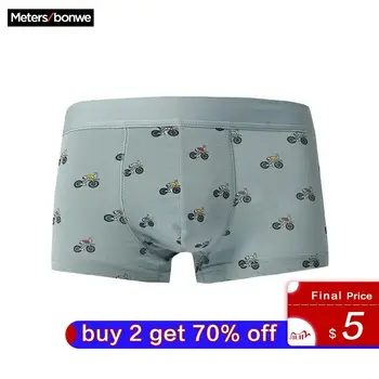 

Metersbonwe Boxer Teenagers Male Underwear Men Cotton Underpants Male Panties Underwear Comfortable Homewear Fun print panties