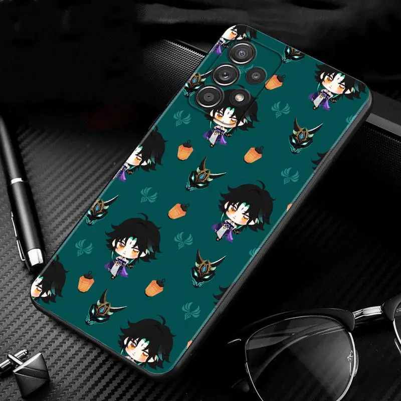 Cartoon Genshin Impact Case For Samsung Galaxy A51 A71 A41 A31 A11 A01 A72 A52 A42 A32 A22 A21s A02s A12 A02 Phone Shell Capa