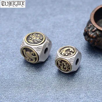 수공예 925 실버 중국 4 신화 비즈, 행운의 양털 구슬, 행운의 루즈 비즈, DIY 쥬얼리 액세서리