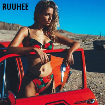 

RUUHEE Bikini Swimwear Women Swimsuit Sexy Bikini Set Push Up Bathing Suit Women 2020 Leopard Summer Beach Wear Swimming Suit