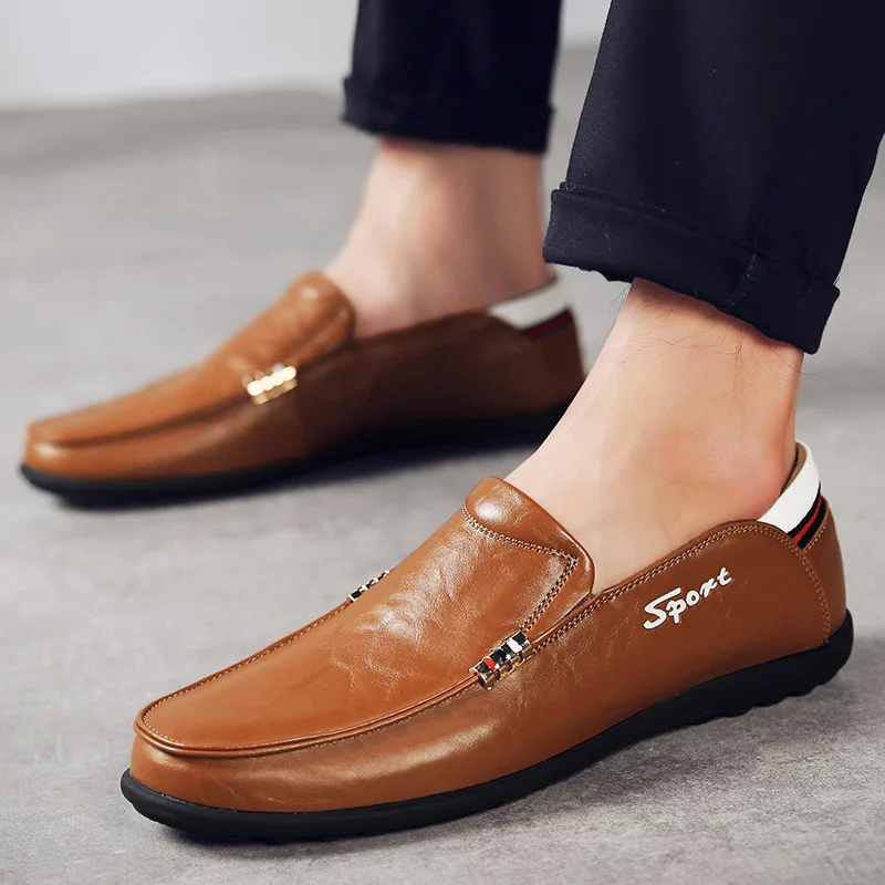 Мужская обувь; Новинка; повседневные водонепроницаемые мокасины; zapatos de hombre; Мужская обувь; кожаная мужская повседневная обувь для вождения; zapatillas hombre