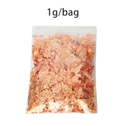Luxurious Gold Foil Wax for Handmade Scented Candle Crafting and Mousse Decoration (Rose gold 1g-bag)