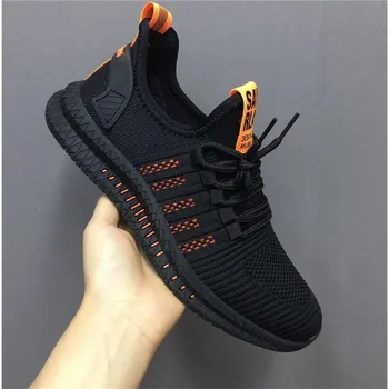 

New Spring Breathable Leather Sneakers for Men Running Shoes Lightweight Outdoor Walking Sport Shoes Soft Outsole Men krasovki