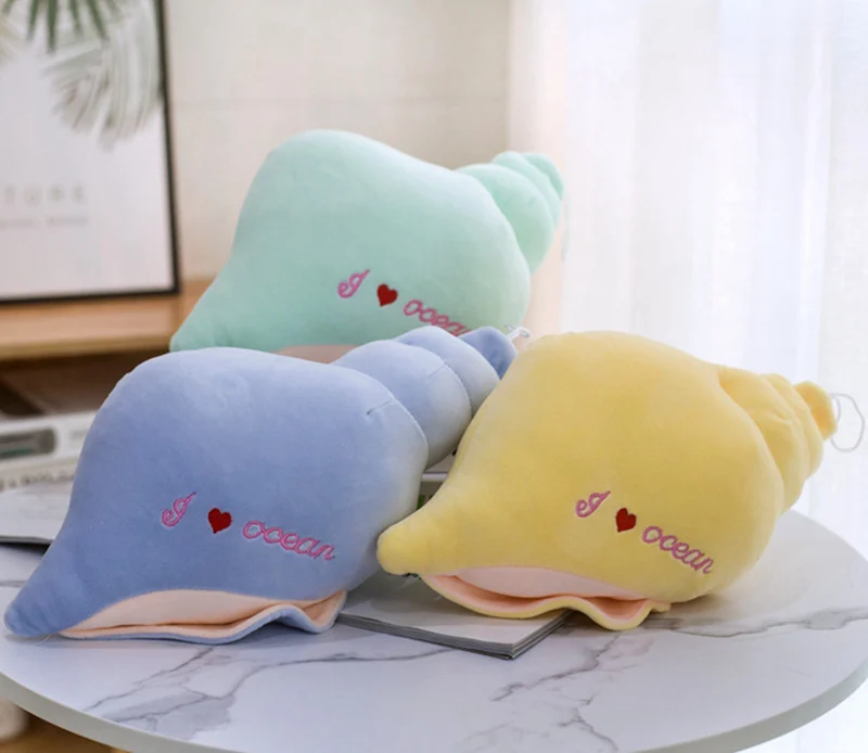 20cm Cute Sea Conch Plush Toy Stuffed Doll Cartoon Animal Aquatic Creatures Birthday Gift Christmas Present | Игрушки и хобби