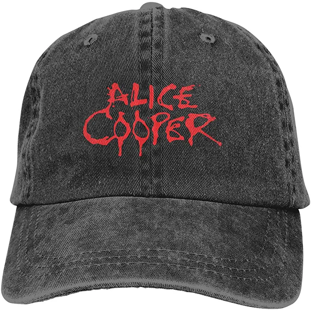 Alice Cooper, унисекс, модные шапки, плоские поля, регулируемая бейсболка, хип-хоп кепка, Классическая, для мужчин и женщин, регулируемый размер, черный