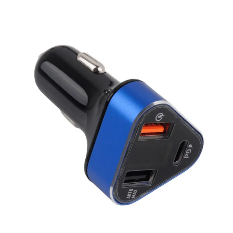 

Universal Car Charger Dual USB Digital Display Multi Function Fast Charging Aluminum QC3.0 For Cell Phone Tablet