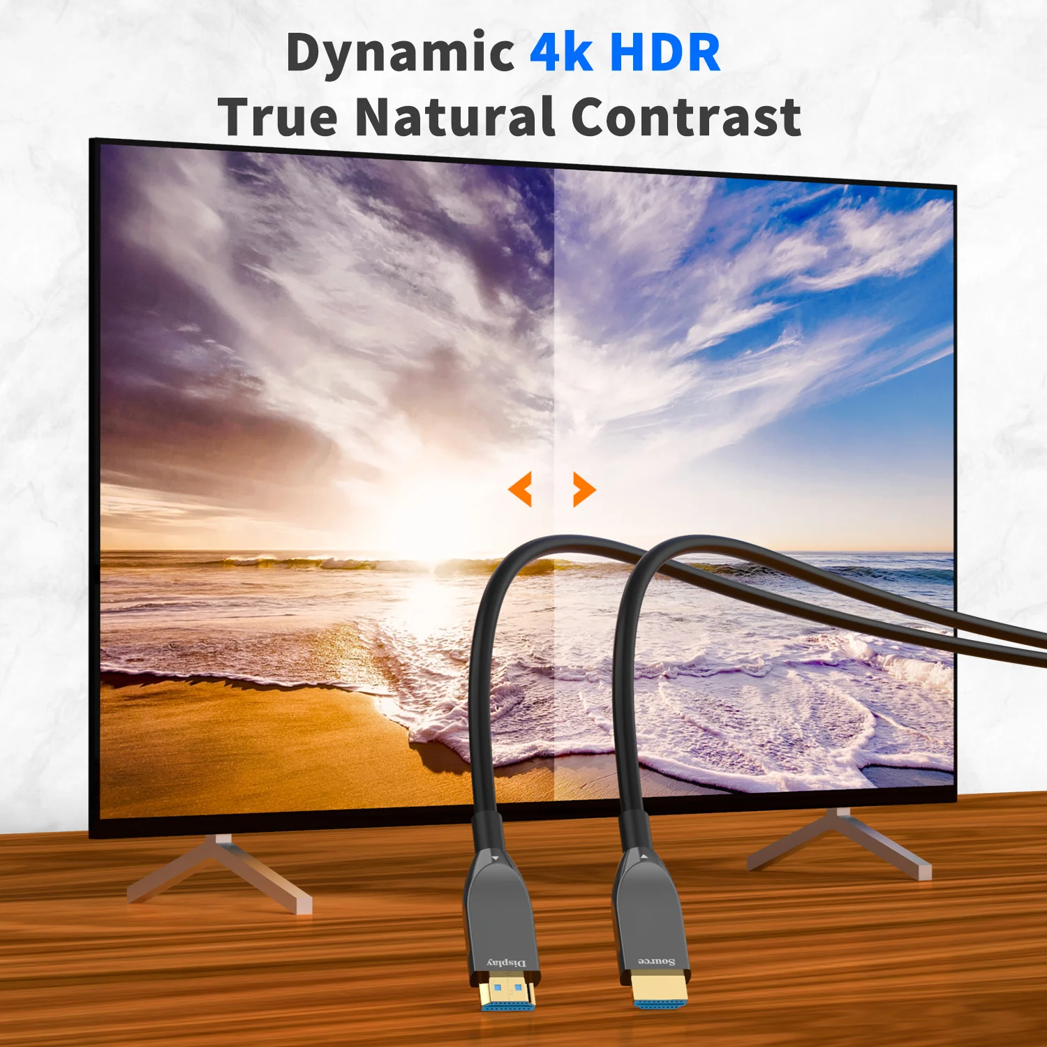 Cabo óptico de fibra HDMI 4k 60hz,