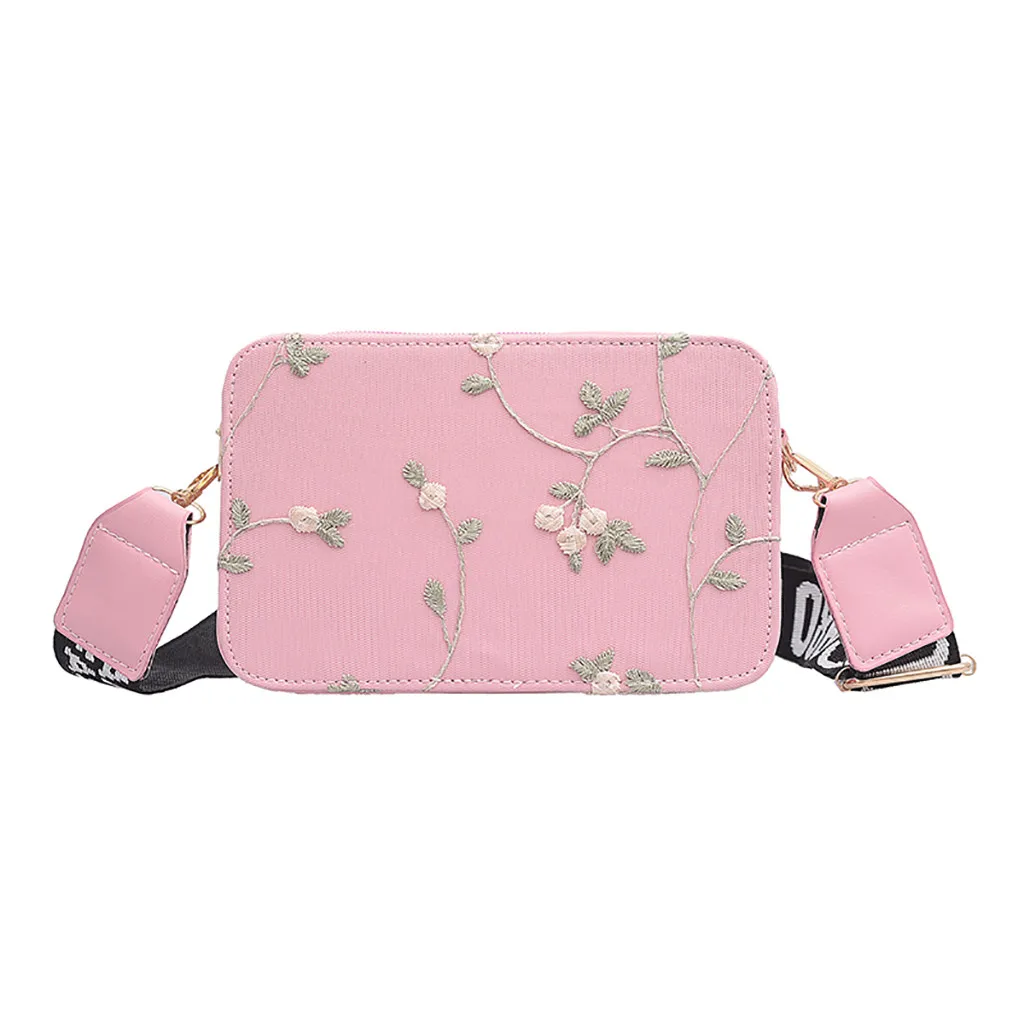 Женская модная кружевная Ретро сумка на плечо Цветочная молния вышивка пляжная сумка через плечо сумки bolsa feminina#30