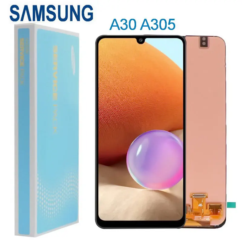 Tela de Toque Lcd para Samsung Original Super Amoled Display Galaxy A30 A305 A305f Sm-a305fd Lcd Digitador Assembléia 6.4 1 Original 6.4
