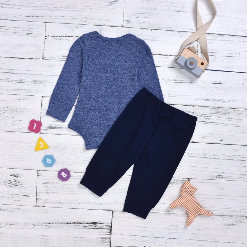 Autumn Baby Infant Boy Rompers Gentleman Suit Long-Sleeve Bow Tie Jumpsuit+ Solid Color Pants 2 Sets