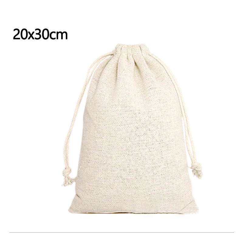 1Pc Cotton Fabric Drawstring Storage Bag Food Underwear Socks Jewelry  Organizer Kitchen Environmental Flour Rice Holder - AliExpress