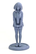 

1/24 75mm 1/18 100mm Resin Model Cartoon Lovely Girl Figure Sculpture Unpainted No Color RW-326