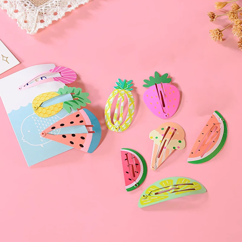 Новинка 1 шт. милые заколки для волос детей в форме фруктов цветные маленьких