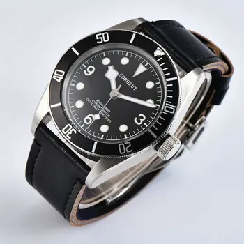 

corgeut 41MM watches men black dial sapphire crystal luminous miyota82 / Seagull automatic mens mechanical wristwatches 316L ss