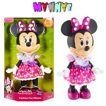 

Original High Quaity Disney Mickey Minnie Vinyl Doll Mickey Mouse Collectible Model Toys For Children Gifts With Retail Box