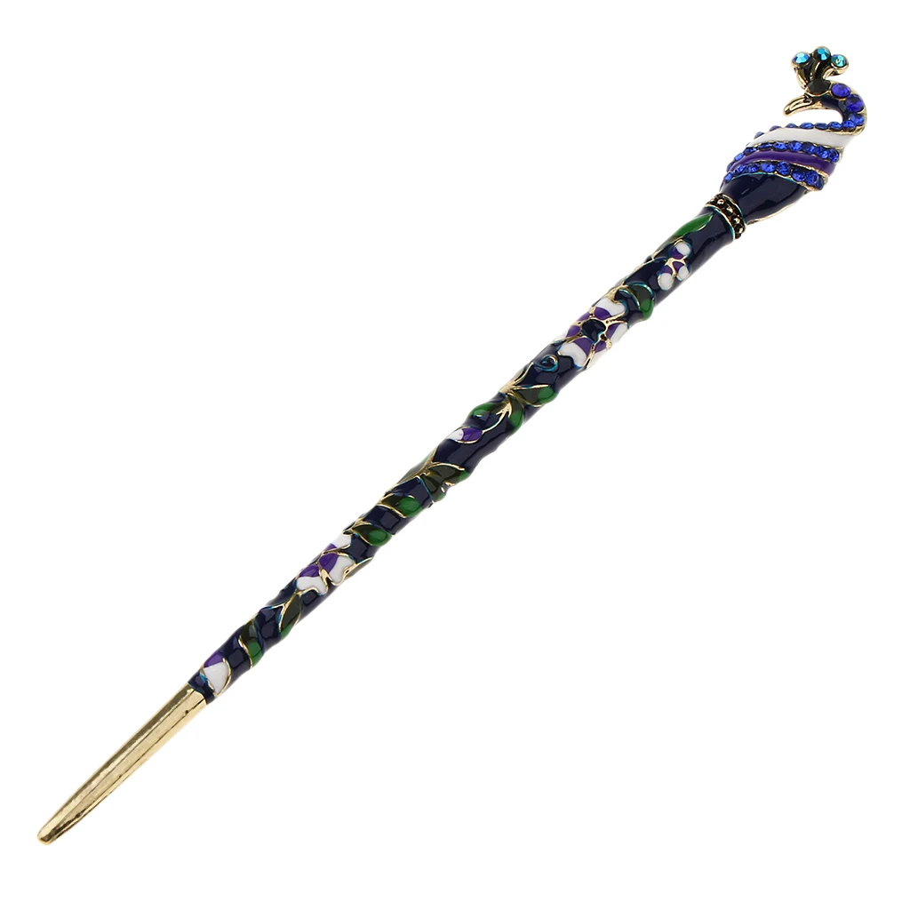 Fashion Hair Decorative Chinese Traditional Style Women  Hair Stick Hairpin Hair Making Accessory with Rhinestones