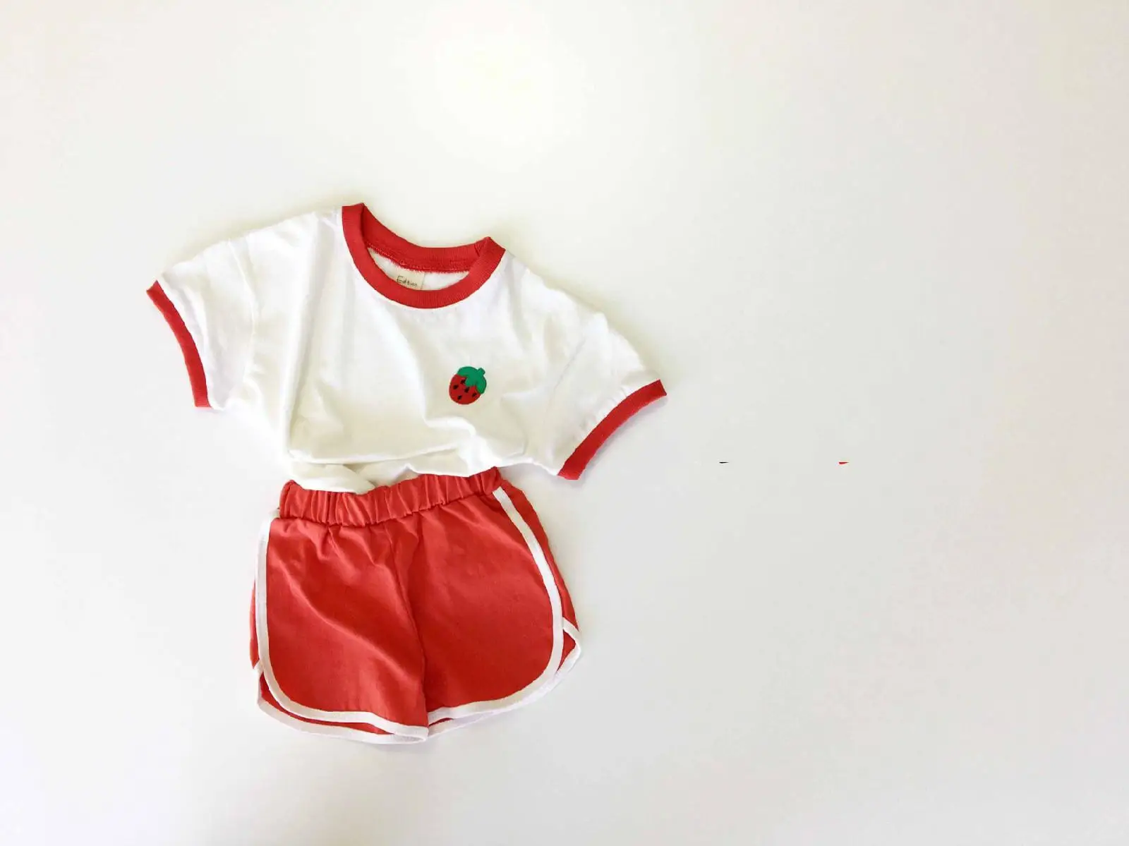Clothing Sets for children 7654 Baby Clothing Set Korean Summer New Boy Suit Cute Fruit Pattern Baby Girl 2 Piece Suit Short Sleeve T Shirt+Shorts Outfits Clothing Sets for children Clothing Sets