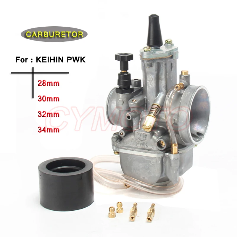 Универсальный карбюратор PWK Keihin для мотоцикла 2T 4T 21 24 26 28 30 32 34 мм с струей мощности