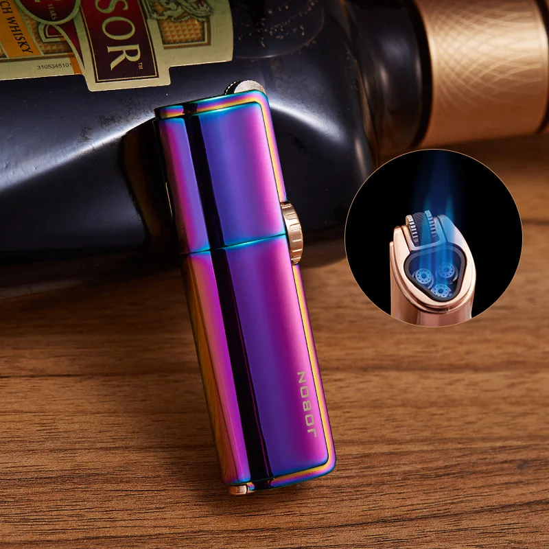 JOBON three blue flames прямо в ветронепроницаемую зажигалку металлическая креативная