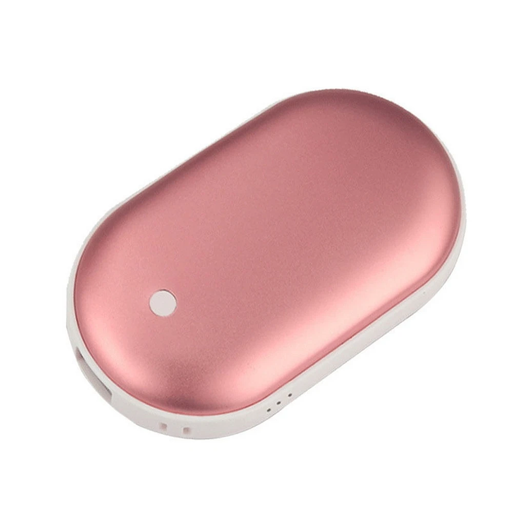 Hand Warmer USB Heater 5200mAh 5V Rechargeable LED Electric HandWarmer Heater Travel Handy Long-Life Mini Pocket Home Warming