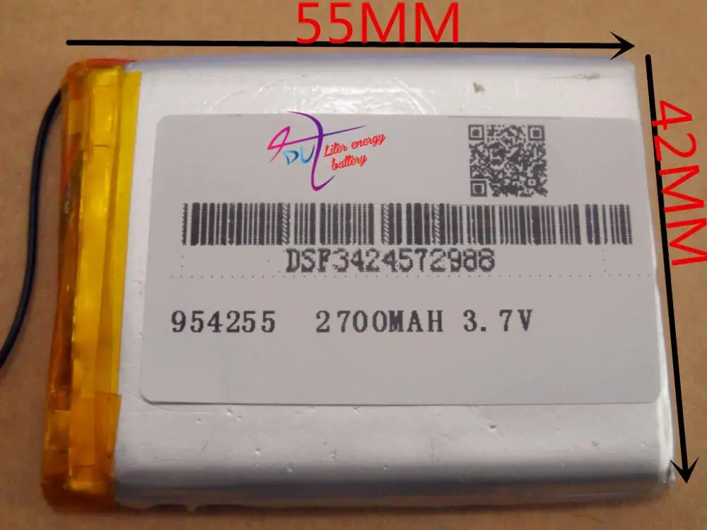 

best battery brand 3.7V,2700mAH 954255 polymer lithium ion / Li-ion battery for model aircraft,GPS,mp3,mp4,cell phone,speaker,bl