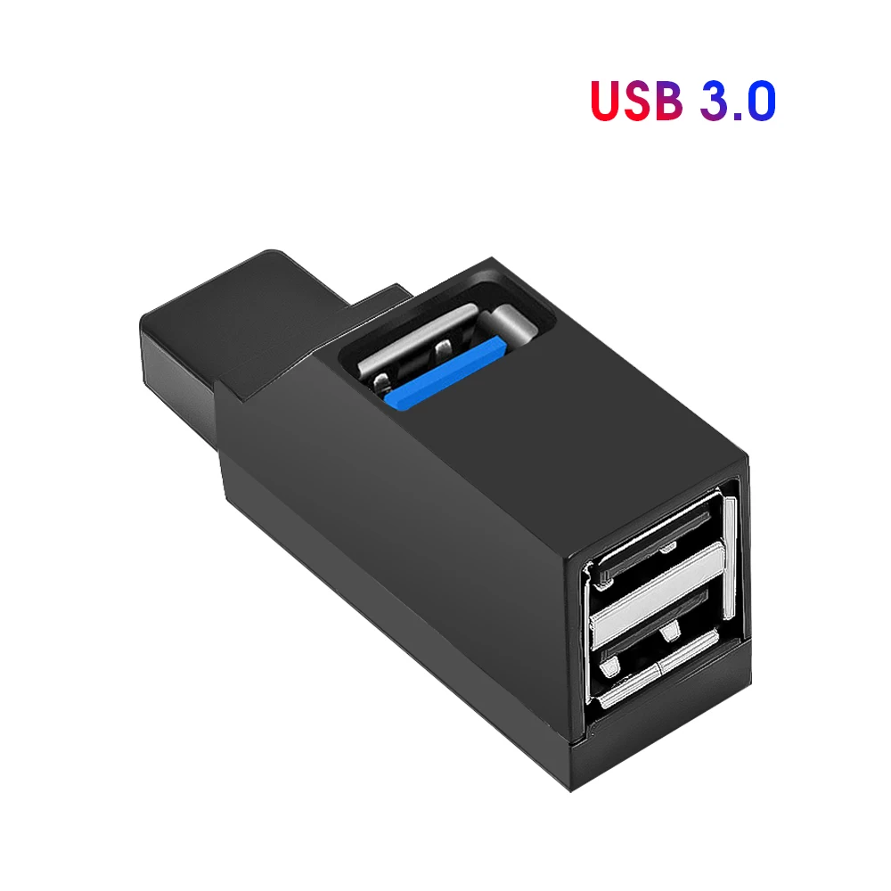 Мини 3 порта USB 3,0 концентратор высокоскоростной передачи данных сплиттер коробка адаптер для MacBook Pro ПК ноутбук многопортовый Универсальный usb-хаб - Цвет: USB 3.0