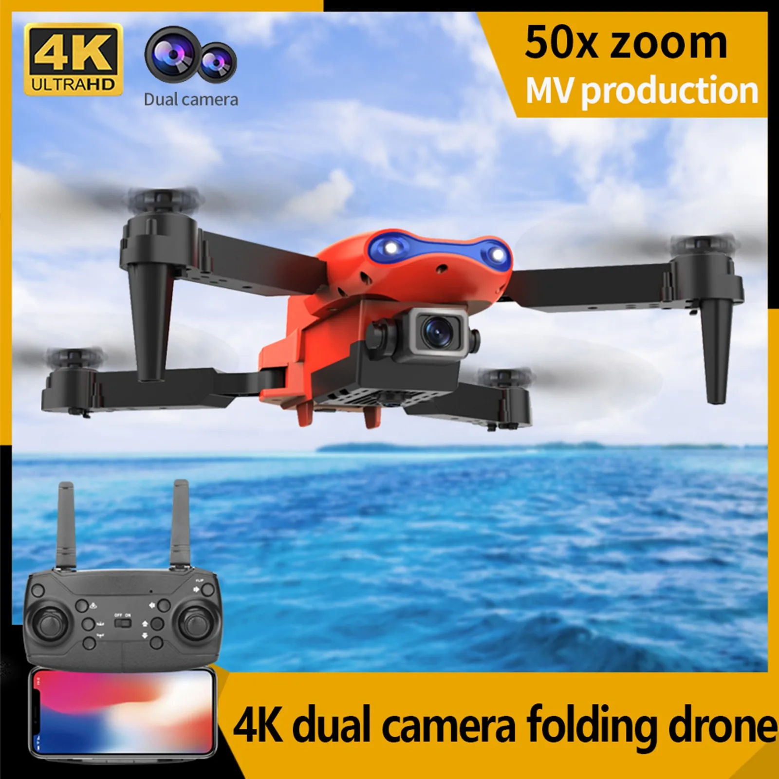 Dron 4K Camera Hd Drone Cs-6 Mini Drones Optical Flow Obstacle Avoidance  Aerial Drones Positioning Folded Double Camera Model - AliExpress