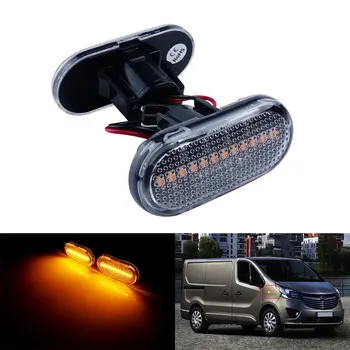 

ANGRONG Clear lens LED Side Marker Signal Light For Nissan Primastar Dacia Dokker Duster