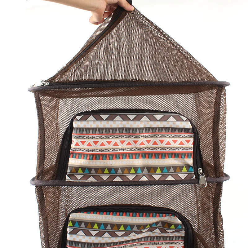

Outdoor Folding Drying Mesh Multi-functional Four Layer Camping Storage Hanging Basket Angling Sun Dried Fish Air Dry Grid Struc