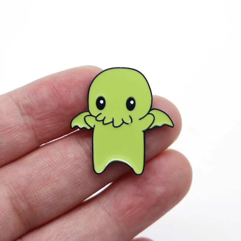 20 шт./лот, Cthuluru, броши для малышей, милый стиль, для мальчиков и девочек, с отворотом, эмалированная булавка, шляпа/сумка, джинсовая куртка, Дамский значок в виде капли масла, пряжка на шарф, S121