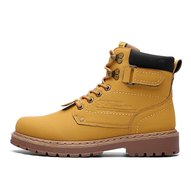 Yellow Cat Boots Men Warm Snow Shoes Mens Shoe Ankle Bot Cowboy Coturno Botas