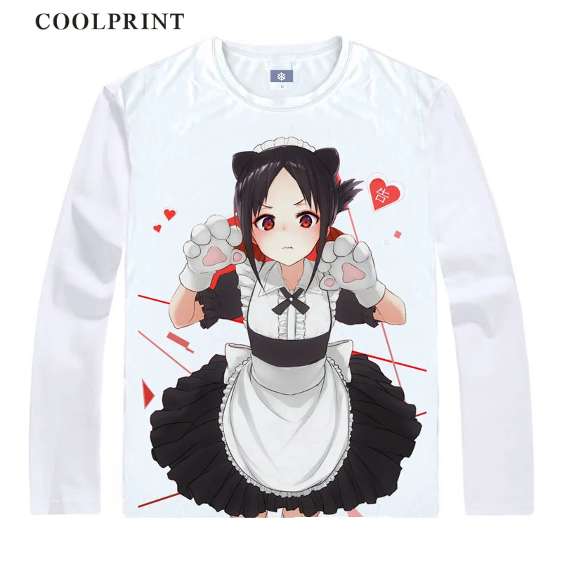Style 10 Kaguya Sama Love Is War футболка Shinomiya Kaguya Fujiwara Chika на заказ футболка аниме цифровой винтажный принт футболки с длинными рукавами - Цвет: Style 10