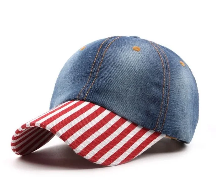 

CEQING011 Hot Women's Patchwork Washed Cotton Baseball Caps New Adult Adjustable Striped Snapback Hat Hip Hop