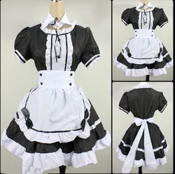 NEW  Black Cute Lolita Maid Costumes French Maid Dress Girls Woman Amine Cosplay Costume Waitress Maid Party Stage Costumes