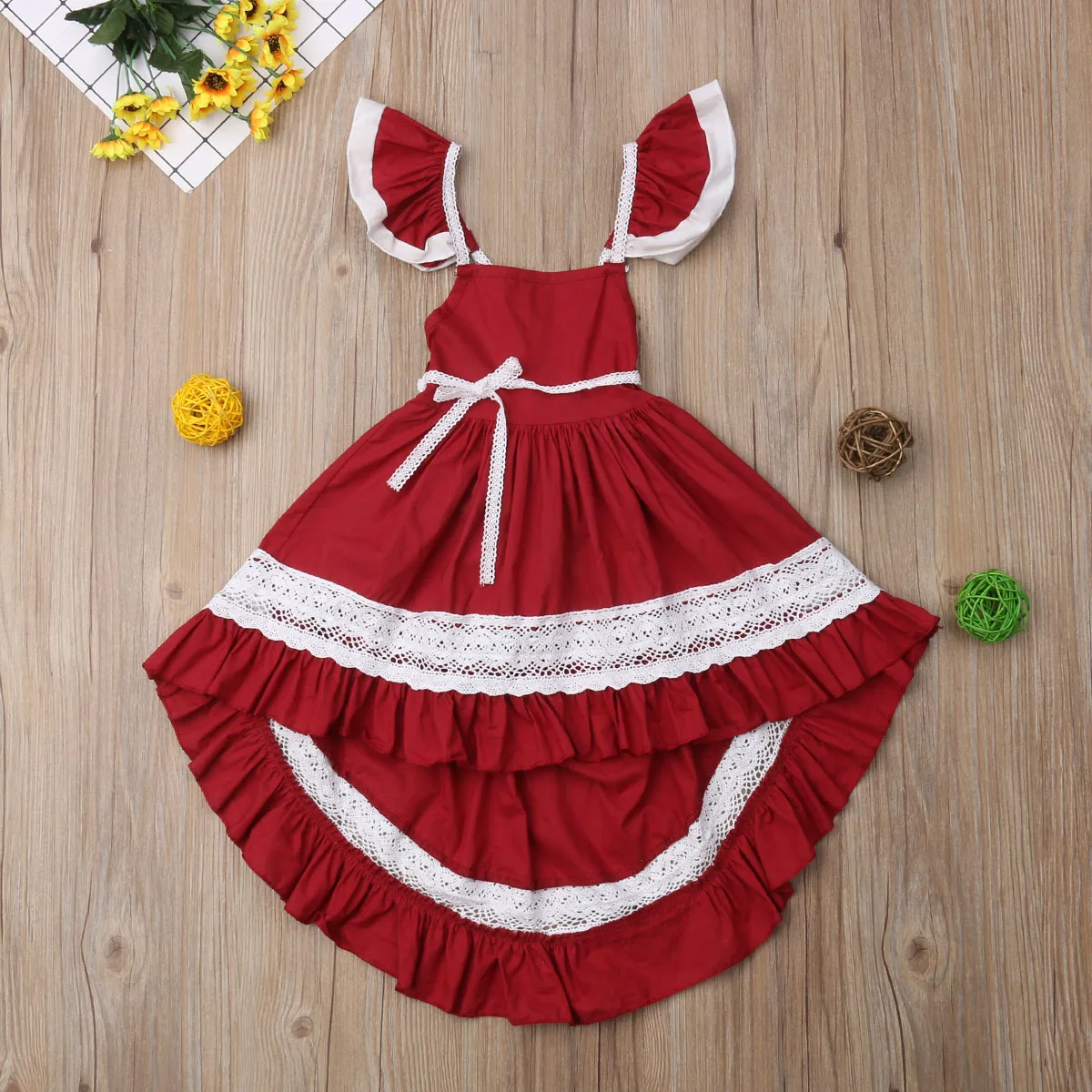Summer Girls Sleeveless Lace Princess Dress Birthday Evening Party Tutu Dresses Little Baby Girl Clothes 1-5T girls dress,princess costume