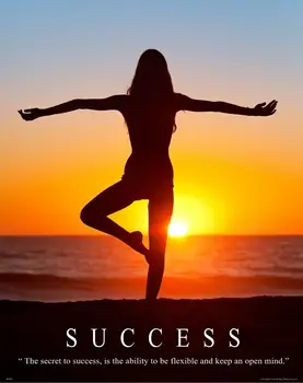 

Yoga Motivational Poster Print Workout Home Gym Room Mat Wall Art Decor Success SILK POSTER Decorative Wall paint 24x36inch