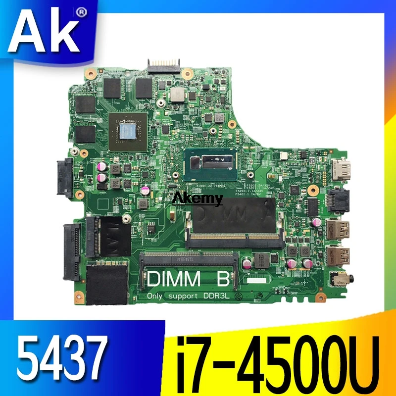 12307-2 ПРБ VKJ89 REV: A00 для DELL 5437 3437 ноутбук материнская плата Процессор i7 4500U GT750M 2G DDR3 тесты работы