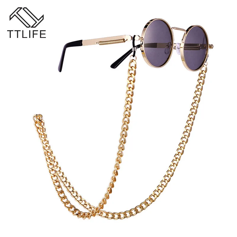 

TTLIFE Gold Beads Sunglasses Chain Eye Glasses Chain For Women Hip Hop Non-Slip Glasses Lanyard Accessories Strap YJHH0289